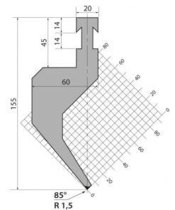 Dao chấn (BYSTRONIC) BP155.85.R15_R