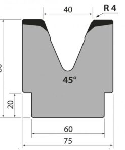 Cối Chấn 1V (AMADA) 45° M80.45.40