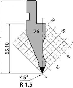 Dao Chấn (AMADA) 45° P.95.45.R15