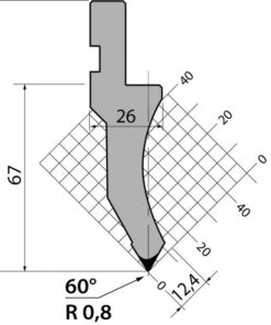 Dao Chấn (AMADA) 60° P.97.60.R08