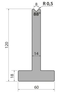 Cối Chữ T (AMADA) 88° TR120.08.88