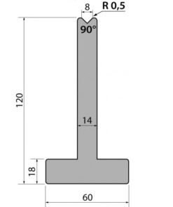 Cối Chữ T (AMADA) 90° T120.08.90
