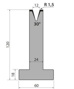 Cối Chữ T (AMADA) 35° T120.12.30