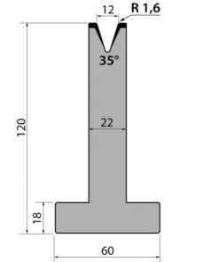 Cối Chữ T (AMADA) 35° T120.12.35