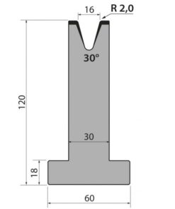 Cối Chữ T (AMADA) 35° T120.16.30