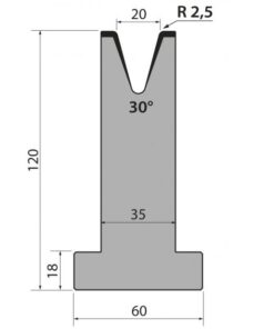 Cối Chữ T (AMADA) 35° T120.20.30