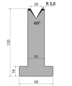 Cối Chữ T (AMADA) 60° T120.20.60