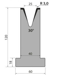Cối Chữ T (AMADA) 35° T120.25.35