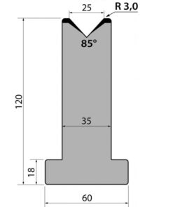 Cối Chữ T (AMADA) 85° T120.25.85