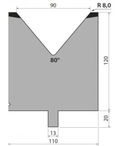 Cối Chấn (BYSTRONIC) 80° TMR120.90.80